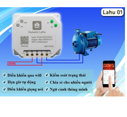 Thiết bị điều khiển máy bơm nước từ xa Lahu