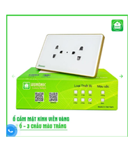 Ổ cắm đôi ba chấu HNLSK02T